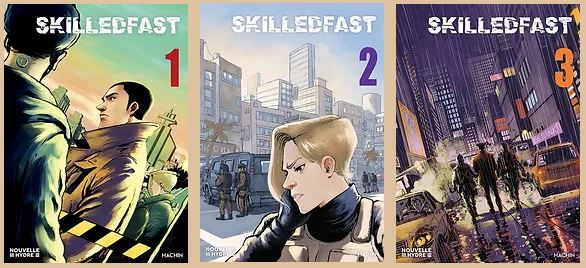 couverture des trois tomes de la BD Skilledfast