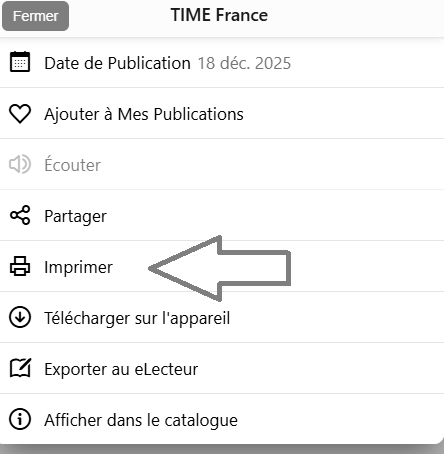 copie d'écran du bouton imprimer sur le journal The japan times