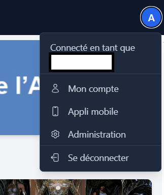 Copie d'écran de Mon compte et ses paramètres dans Musicme