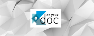 logo des yeux docs en bleu sur fond blanc